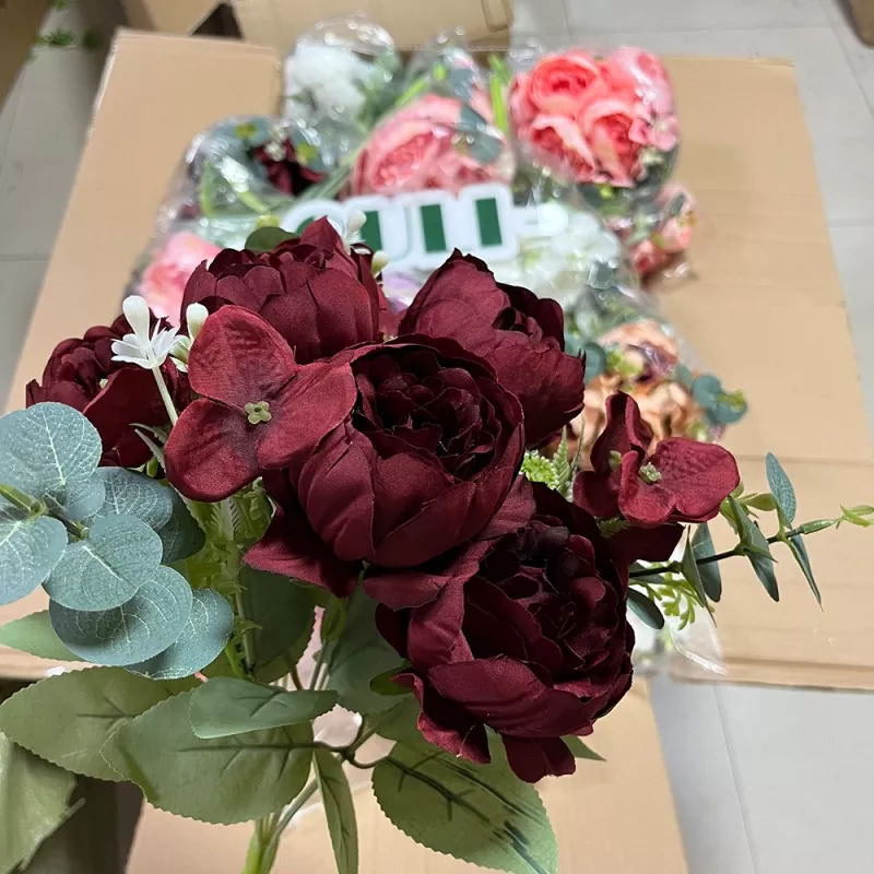 eco-friendly fake peony bouquet